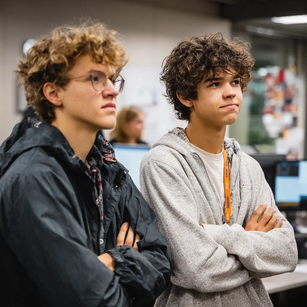 Students working together