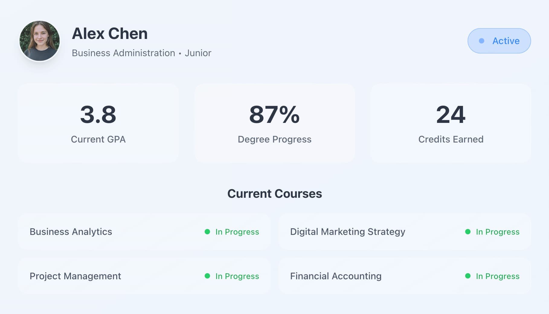 Student Profile Dashboard