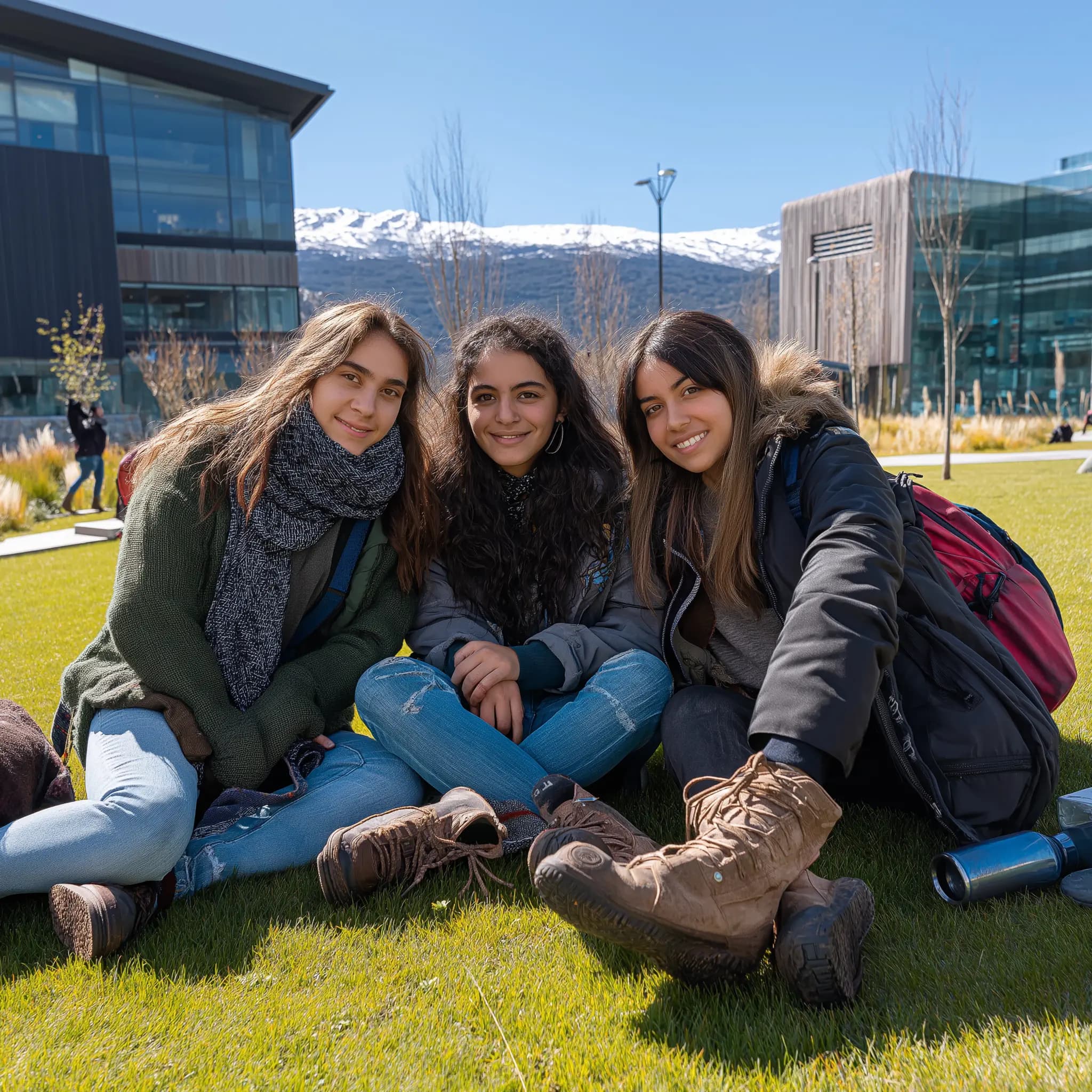 International students studying